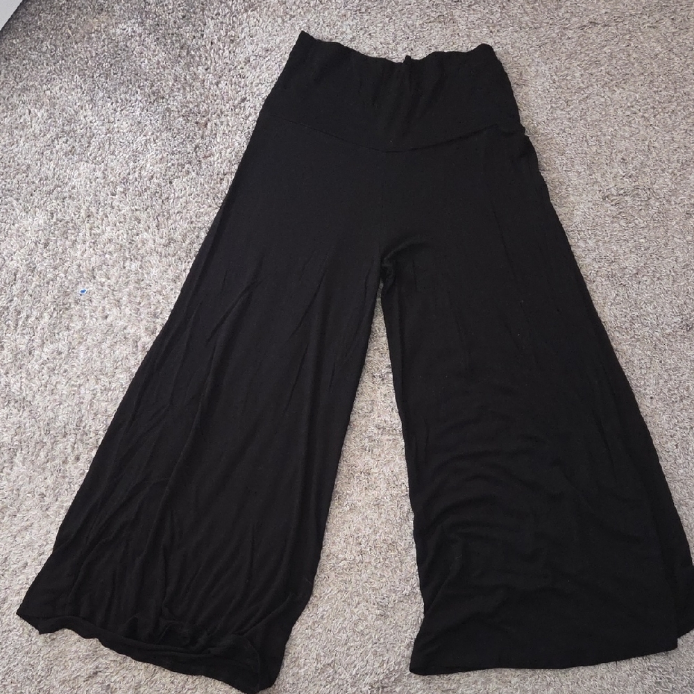 By Johnny Elegant Black Wide-Leg Trousers